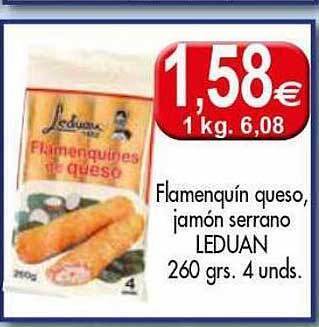 Congelados Copos Flamenquin Queso Jamón Serrano Leduan oferta