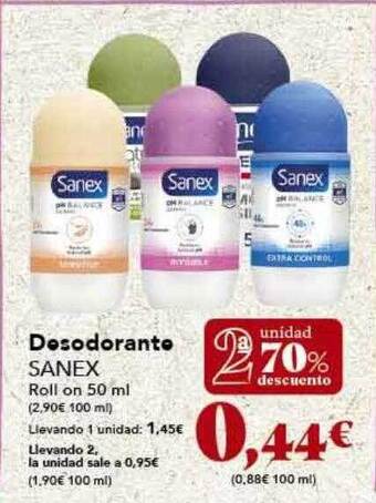Gadis 2a Unidad 70% Descuento Desodorante Sanex oferta