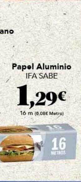 Gadis Papel Aluminio Ifa Sabe oferta