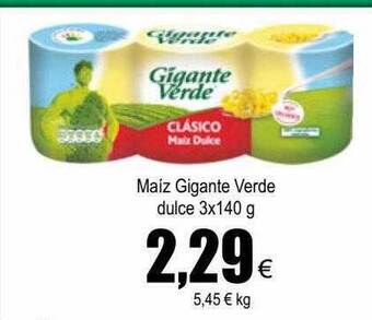 FROIZ Maiz Gigante Verde Dulce oferta