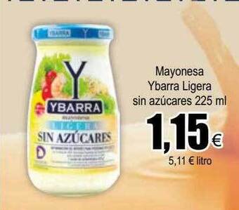 FROIZ Mayonesa Ybarra Ligera Sin Azucares oferta