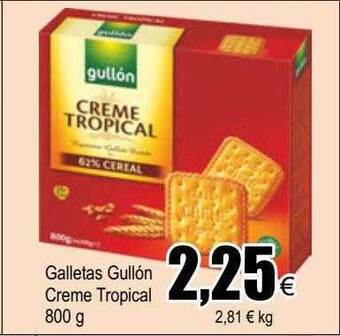 FROIZ Galletas Gullón Creme Tropical oferta