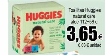 FROIZ Toallitas Huggies Natural Care Aloe oferta