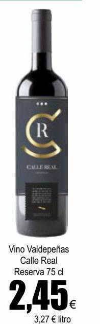 FROIZ Vino Valdepeñas Calle Real Reserva oferta