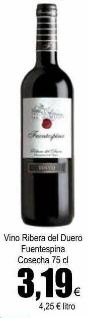 FROIZ Vino Ribera Del Duero Fuentespina Cosecha oferta