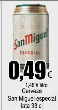 FROIZ Cerveza San Miguel Especial oferta
