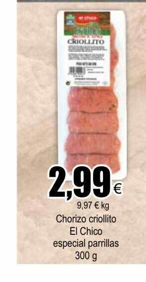 FROIZ Chorizo Criollito El Chico Especial Parrillas oferta