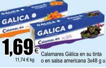 FROIZ Calamares Galica En Su Tinta O En Salsa Americana oferta