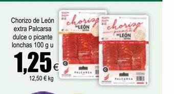 FROIZ Chorizo De León Extra Palcarsa Dulce O Picante Lonchas oferta