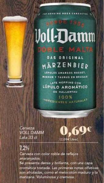 Gadis Cerveza Voll Damm oferta