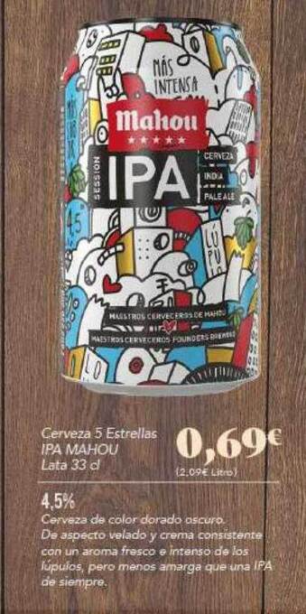 Gadis Cerveza 5 Estrellas Ipa Mahou oferta