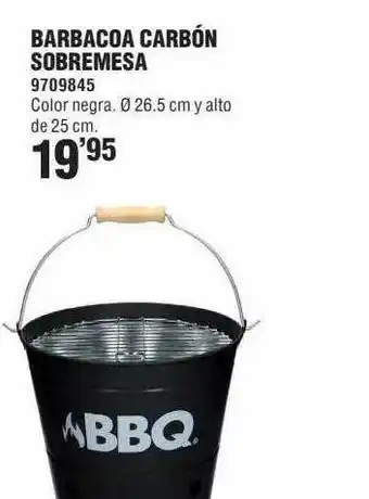 Optimus Barbacoa Carbón Sobremesa oferta