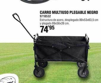 Optimus Carro Multiuso Plegable Negro oferta