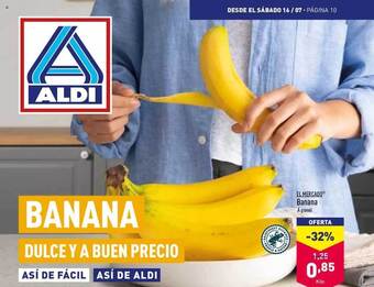ALDI El Mercado Banana oferta