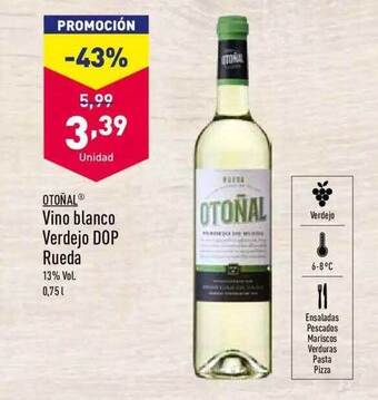 ALDI Otoñal Vino Blanco Verdejo Dop Rueda oferta
