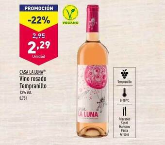 ALDI Casa La Luna Vino Rosado Tempranillo oferta