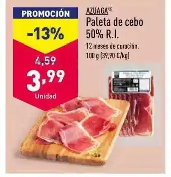 ALDI Azuaga Paleta De Cerdo 50% R.i. oferta