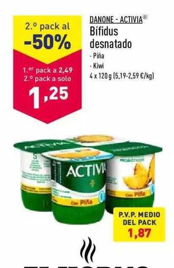 ALDI Danone - Activia Bífidus Desnatado oferta