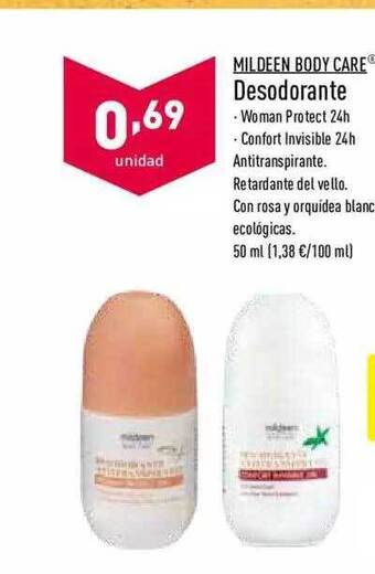 ALDI Mildeen Body Care Desodorante oferta