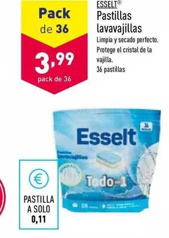 ALDI Esselt Pastillas Lavavajillas oferta
