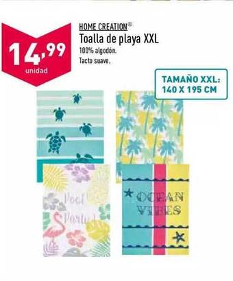 ALDI Home Creation Toalla De Playa Xxl oferta