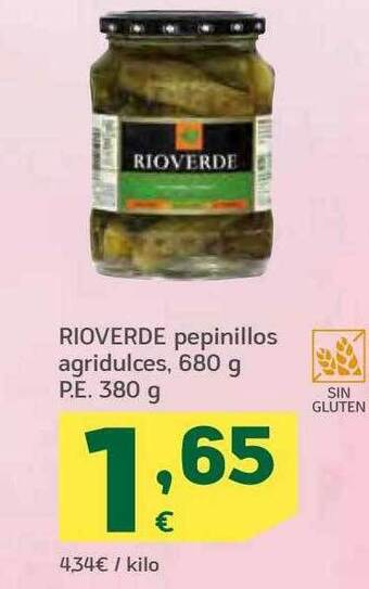 HiperDino Rioverde Pepinillos Agridulces oferta
