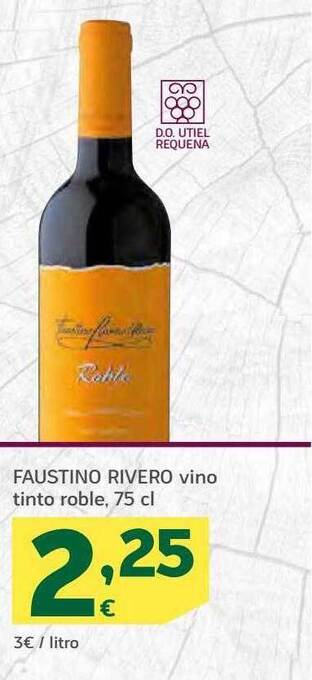 HiperDino Faustino Rivero Vino Tinto Roble oferta