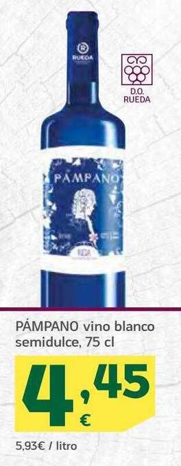 HiperDino Pampano Vino Blanco Semidulce oferta