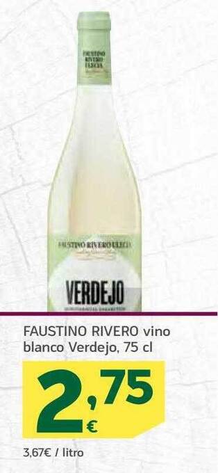 HiperDino Faustino Rivero Vino Blanco Verdejo oferta