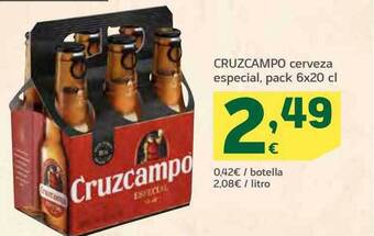 HiperDino Cruzcampo Cerveza Especial oferta