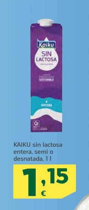 HiperDino Kaiku Sin Lactosa Entera Semi O Desnatada oferta