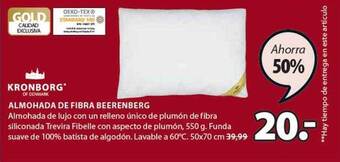 JYSK Kronborg Almohada De Fibra Beerenberg oferta