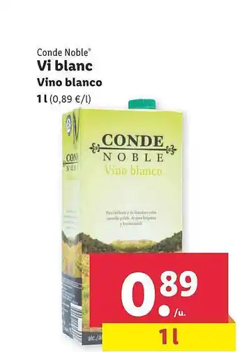 Lidl Conde Noble Vino Blanco oferta