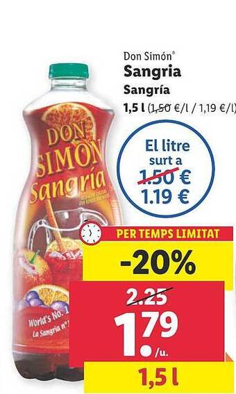 Lidl Don Simón Sangría oferta