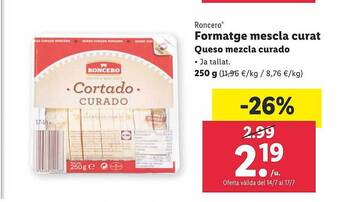 Lidl Roncero Queso Mezcla Curado oferta