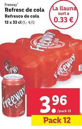 Lidl Freeway Refresco De Cola oferta