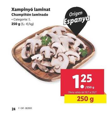 Lidl Champiñón Laminado oferta