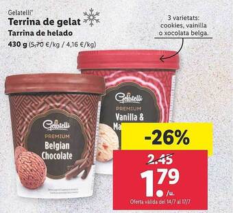 Lidl Gelatelli Tarrina De Helado oferta