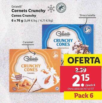 Lidl Gelatelli Conos Crunchy oferta
