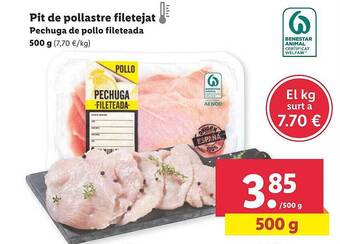 Lidl Pechuga De Pollo Fileteada oferta