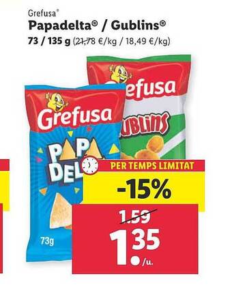 Lidl Grefusa Papadelta Gublins oferta