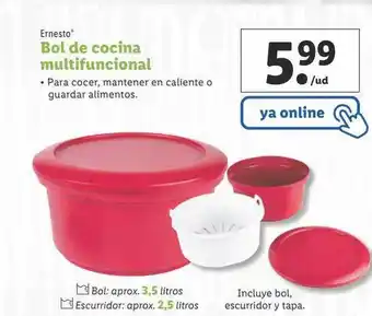 Lidl Erenesto Bol De Cocina Multifuncional oferta