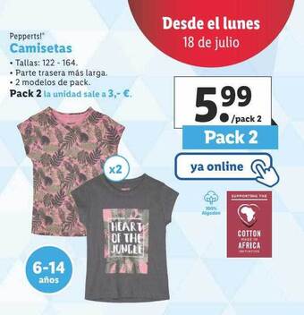 Lidl Pepperts! Camisetas oferta