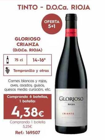 Makro Glorioso Crianza oferta
