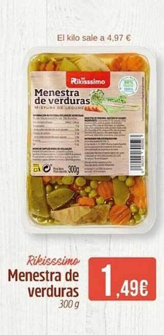 Maskom Supermercados Rikisssimo Menestra De Verduras oferta