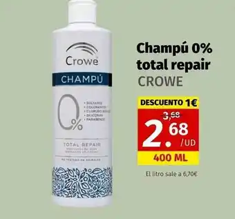 Maskom Supermercados Champú 0% Total Repair Crowe oferta