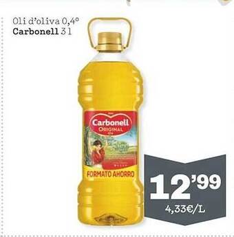 Sorli Oli D'oliva 0.4° Carbonell oferta