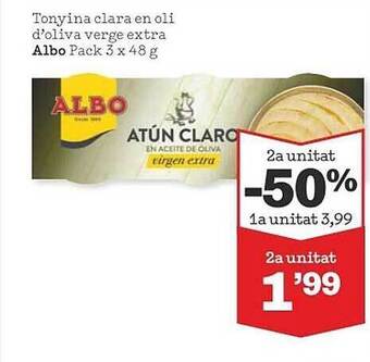Sorli 2a Unitat -50% Tonyina Clara En Oli D'oliva Verge Extra Albo oferta