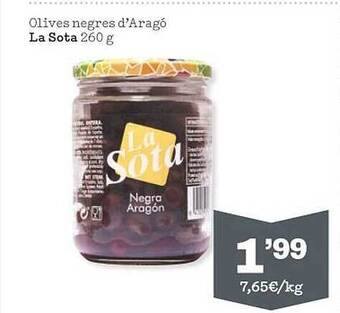 Sorli Olives Negres D'aragó La Sota oferta