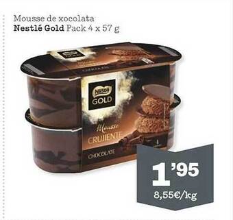 Sorli Mousse De Xocolata Nestlé Gold oferta